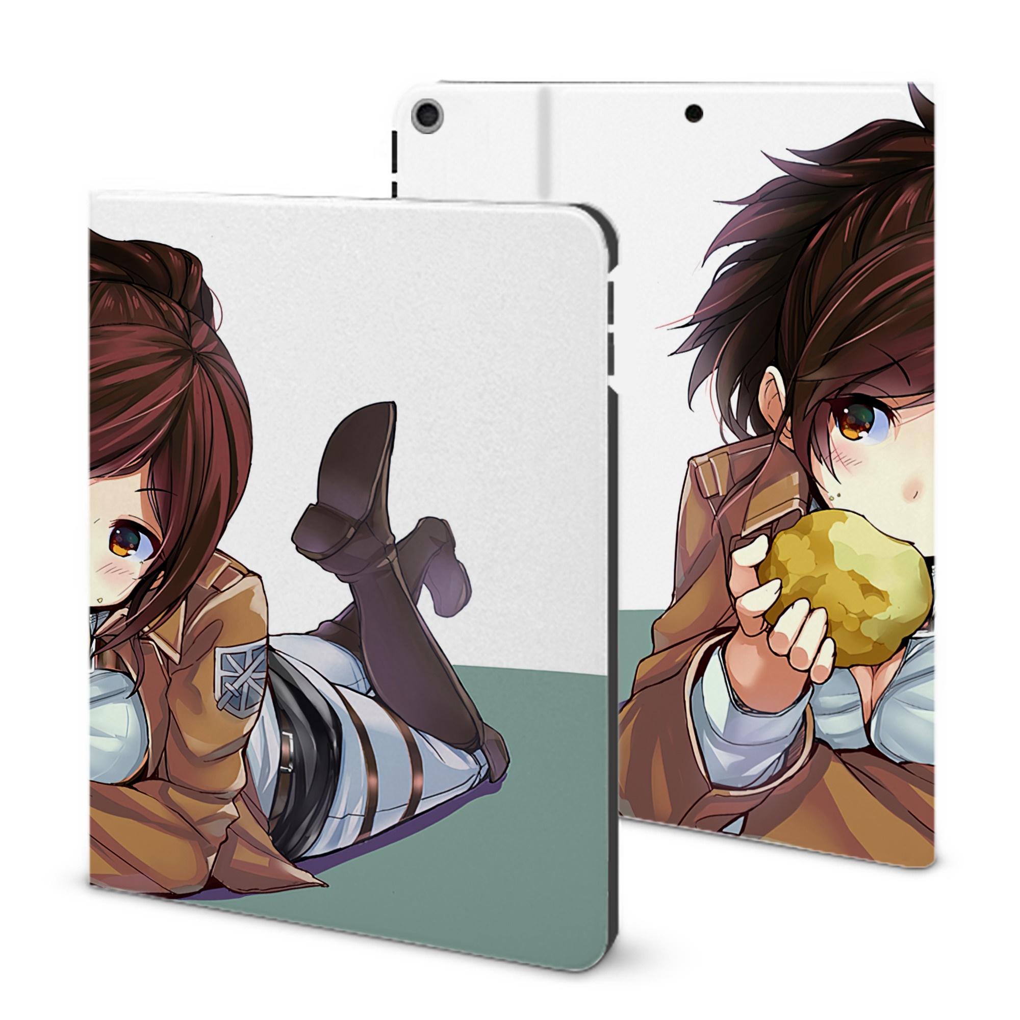 （画像用） 進撃の巨人 Attack on Titan IPad ケース ブック型 PUレザー TPU 耐衝撃 軽量 薄型 ペン収納なし 全面保護 IPad 各モデル対応